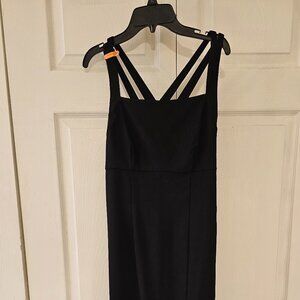 Black long cocktail dress, size 6